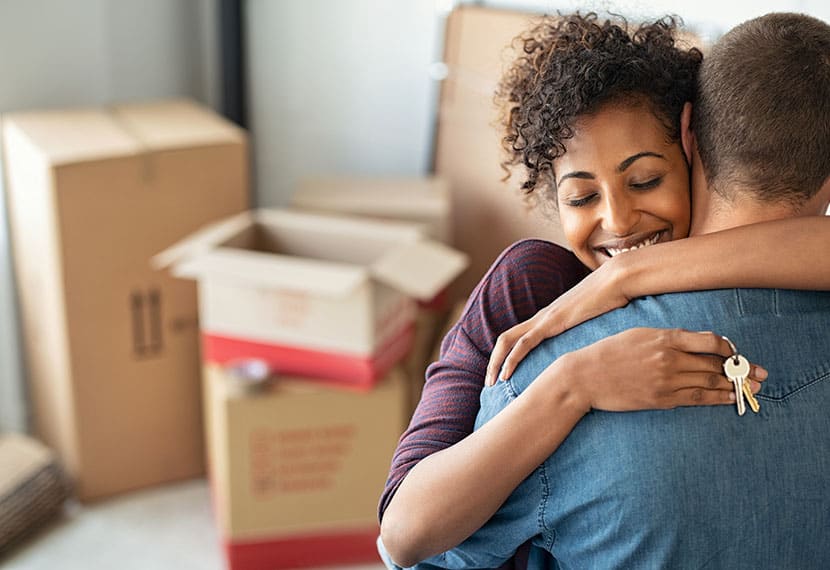 couple in new house